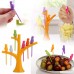 Wrisky Best Match Home Decor Bird Fruit Snack Dessert Forks Tool Tree Shape Holder Rack (Yellow) - B01IGPHNPA